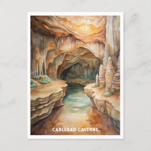 Carlsbad Caverns nationalpark - målning av vattenf Vykort