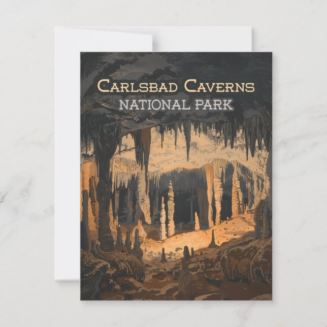 Carlsbad Caverns nationalpark New mexico kort (Framsida)