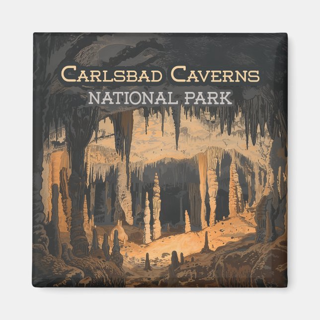 Carlsbad Caverns nationalpark New mexico Magnet (Framsidan)