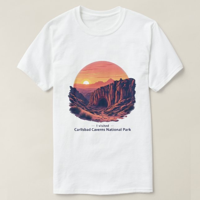 Carlsbad Caverns nationalpark - New mexico T Shirt (Design framsida)