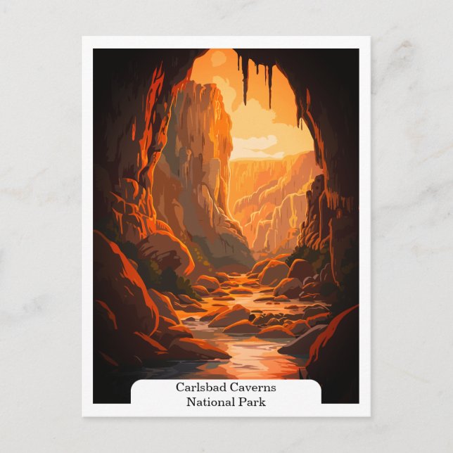 Carlsbad Caverns nationalpark, New mexico, USA Vykort (Framsida)