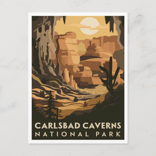 Carlsbad Caverns nationalpark New mexico Vykort (Framsida)