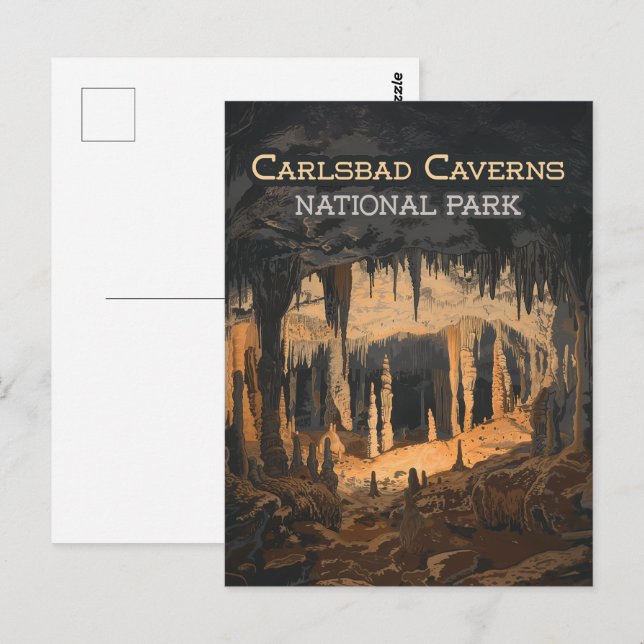 Carlsbad Caverns nationalpark New mexico Vykort (Fram/baksida)
