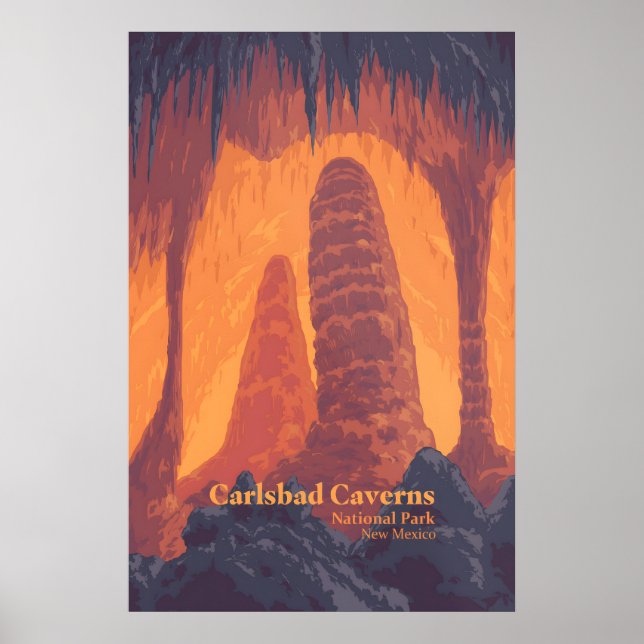Carlsbad Caverns nationalpark Resaaffisch Poster (Framsidan)