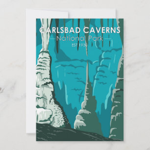 Carlsbad Caverns nationalpark Vintage Julkort