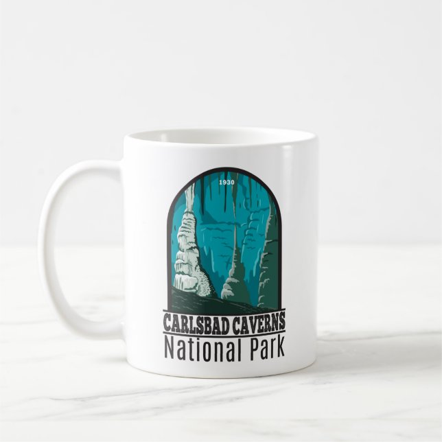 Carlsbad Caverns nationalpark Vintage Kaffemugg (Vänster)