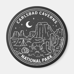 Carlsbad Caverns nationalpark Vintage  Magnet