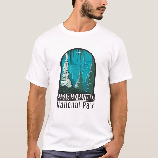 Carlsbad Caverns nationalpark Vintage T Shirt (Framsida)