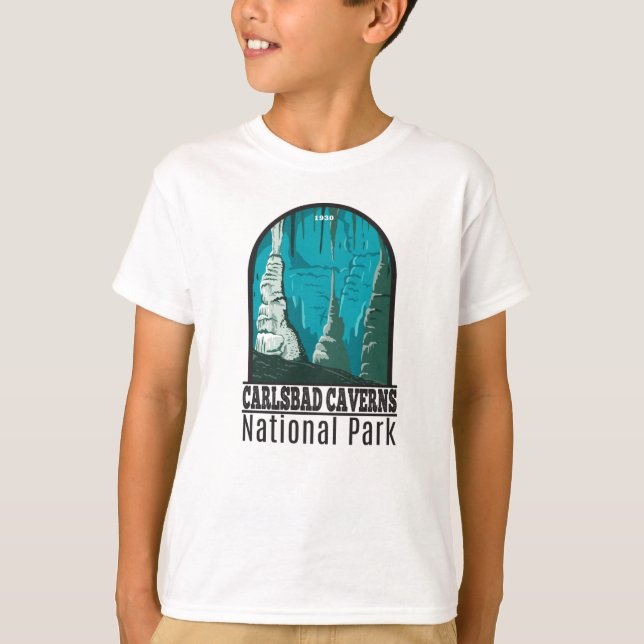 Carlsbad Caverns nationalpark Vintage T-Shirt (Framsida)