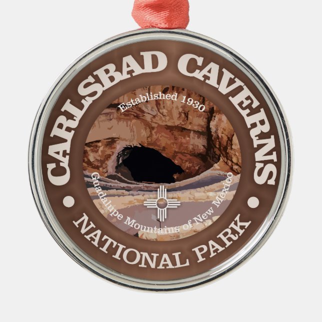 Carlsbad Caverns NP (rd)2 Julgransprydnad Metall (Framsidan)