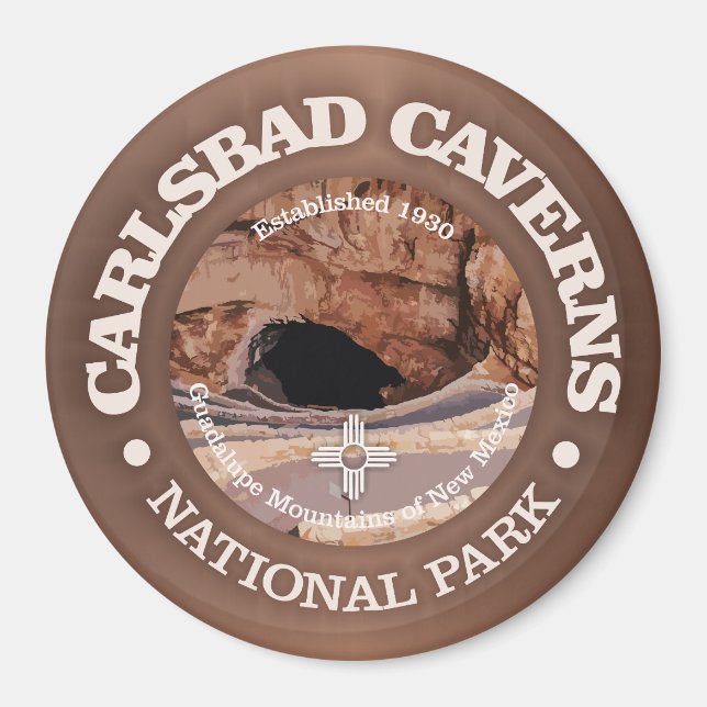 Carlsbad Caverns NP (rd)2 Magnet (Framsidan)
