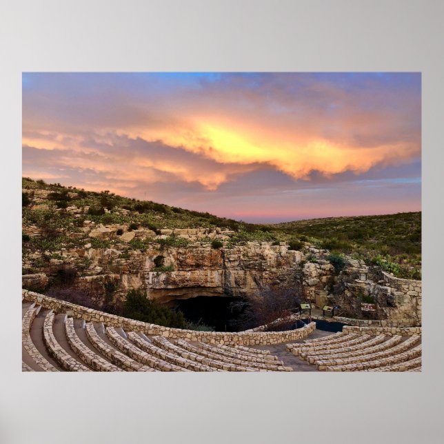 Carlsbad Caverns Sunset Poster (Framsidan)