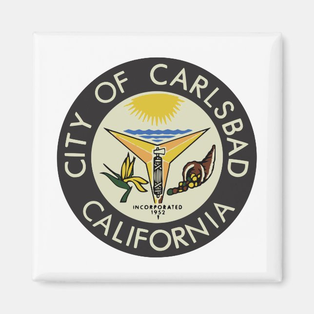 Carlsbad City Seal (Kalifornien) Magnet (Framsidan)