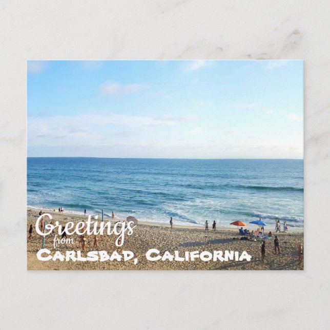 Carlsbad State Beach California Kusten vykort (Framsida)