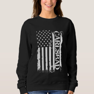 Carlsbad United Stater Distress w US Flagga T Shirt