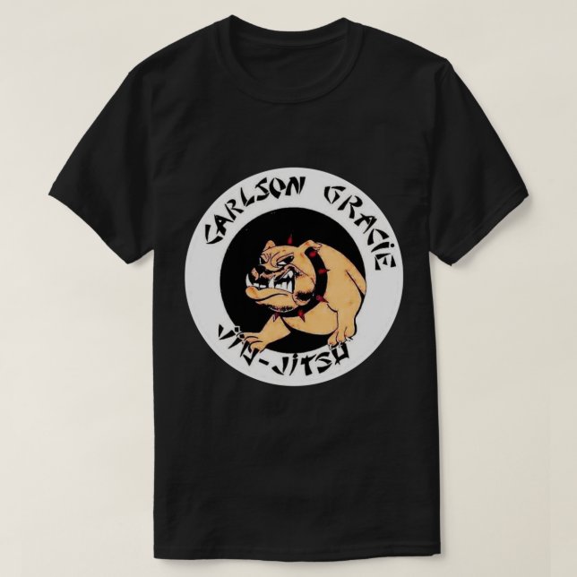 Carlson Gracie Team Logotyp Bulldog Art Classic T- T Shirt (Design framsida)