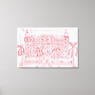 Carlton Hotel, Cannes, Frankrike Canvastryck