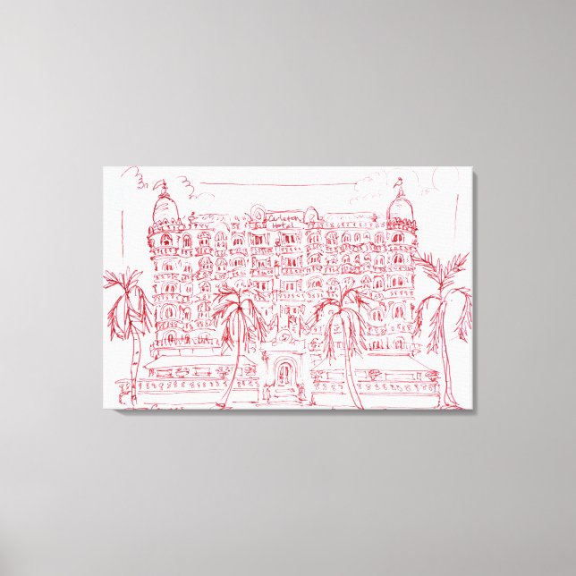 Carlton Hotel, Cannes, Frankrike Canvastryck (Framsida)
