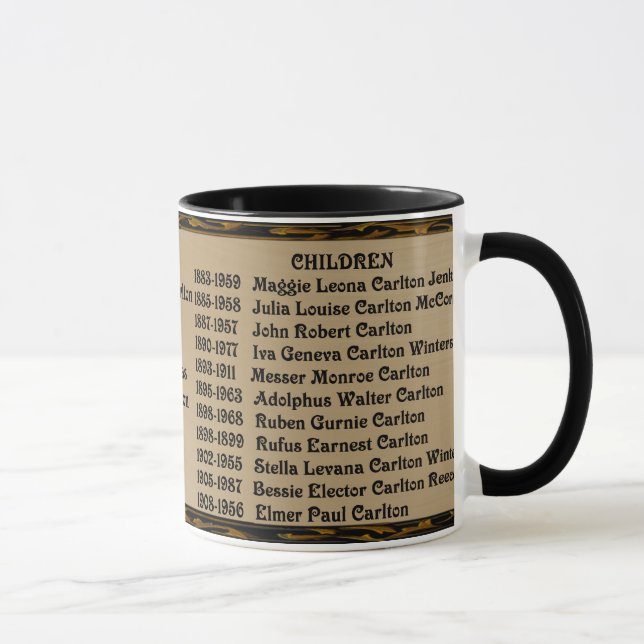 CARLTON-WISHON ANCESTOR-MUG MUGG (Höger)