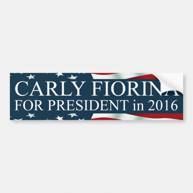 Carly Fiorina till president 2016 Bildekal (Framsidan)
