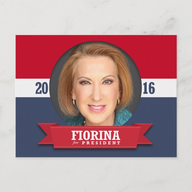 Carly Fiorina till president 2016 Vykort (Framsida)