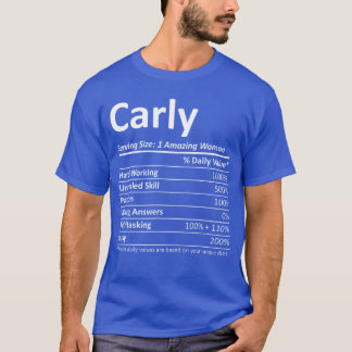 Carly Nutrition Personligt Namn Rolig Idé vän T Shirt