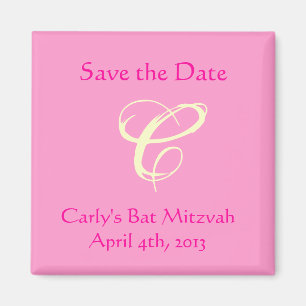 Carly Rebecca Bat mitzvah Spara datum magneter