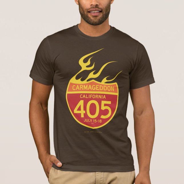 CARMAGEDDON 405 avfyrar på T-shirt (Framsida)