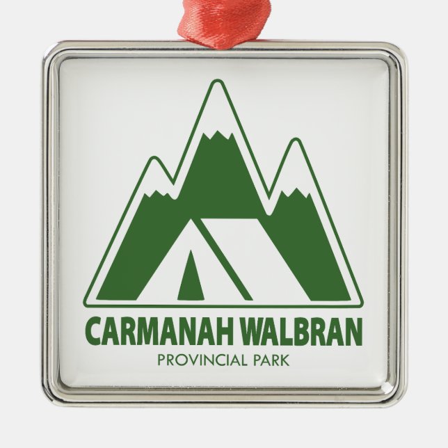 Carmanah Walbran Provinsbergen Camping Julgransprydnad Metall (Framsidan)