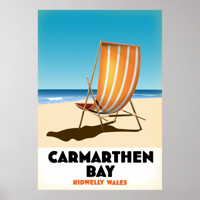 Carmarthen Bay Kidwelly Wales Seaside poster (Framsidan)