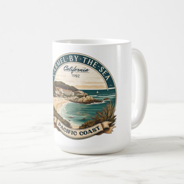 Carmel av havstranden california pacific kusten kaffemugg (Framsida höger)