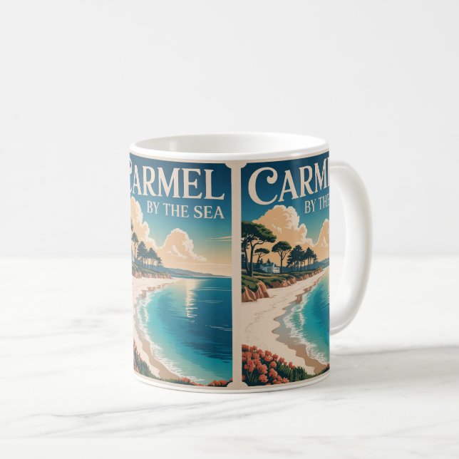 Carmel av havstranden california pacific kusten kaffemugg (Framsida höger)