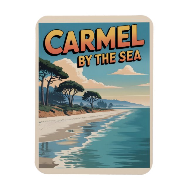 Carmel av havstranden california pacific kusten magnet (Vertikal)