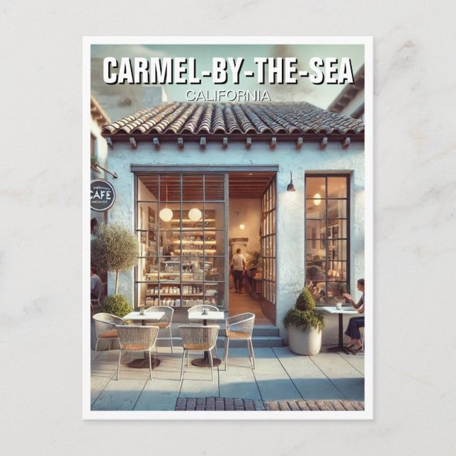 Carmel av Sea Cafe California Vykort (Framsida)
