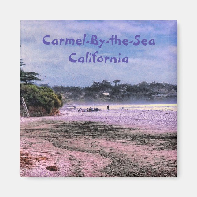 Carmel Beach California Central Kusten Magnet (Framsidan)