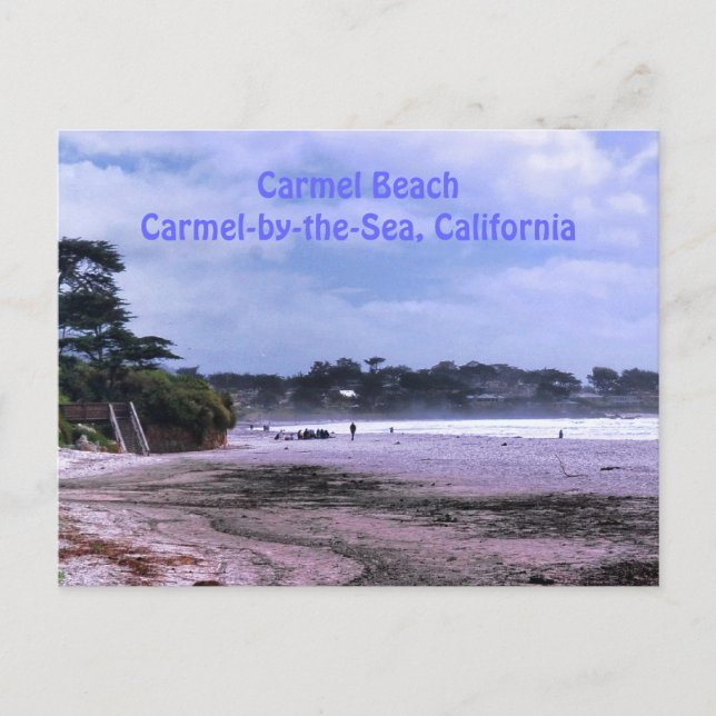 Carmel Beach i California Travel Postcard Vykort (Framsida)