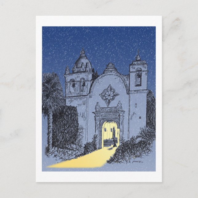 Carmel beskickning på jul helg vykort (Framsida)