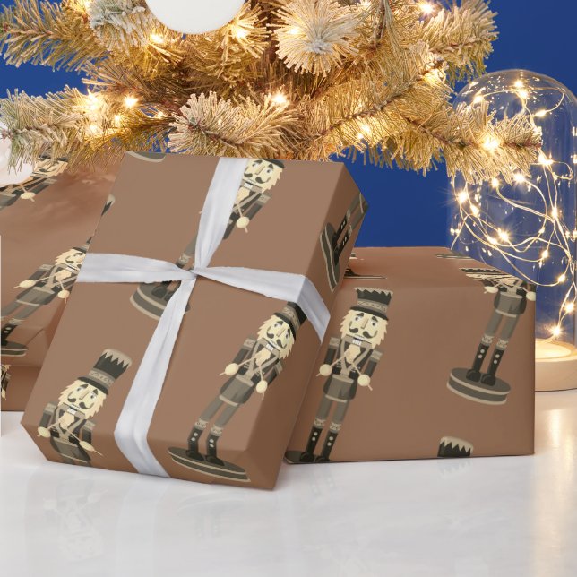 Carmel Brown Nutcracker Soldier  Presentpapper (Helgdagar)