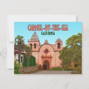 Carmel-by-Sea-Uppdrag Basilica California Card