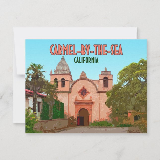Carmel-by-Sea-Uppdrag Basilica California Card (Framsida)