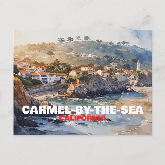 Carmel-by-the-Sea California Helg Vykort (Framsida)