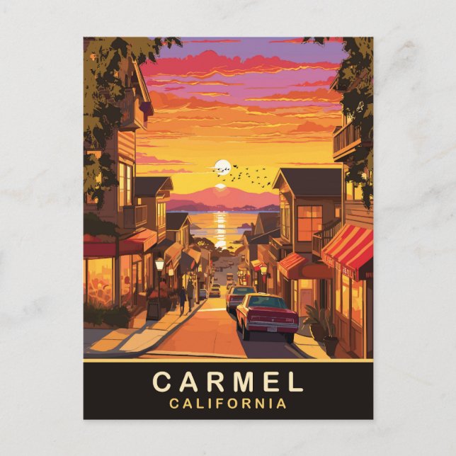 Carmel by the Sea, Kalifornien Vykort (Framsida)