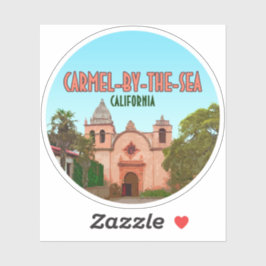 Carmel-by-the-Sea Uppdrag Basilica California Klistermärken