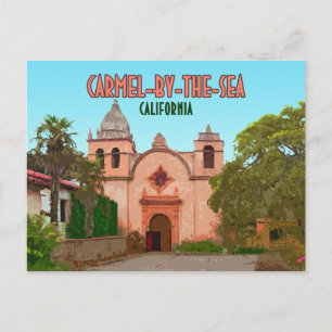 Carmel-by-the-Sea Uppdrag Basilica California Vykort