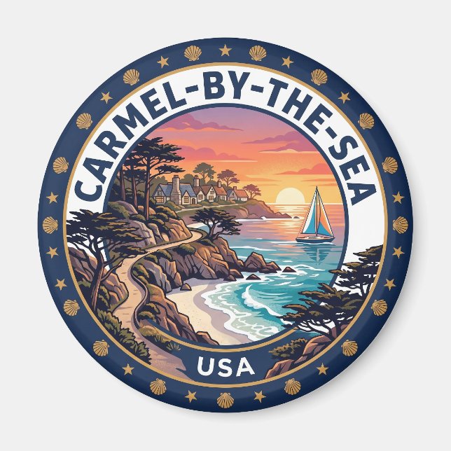 Carmel-by-the-sea USA Magnet (Framsidan)
