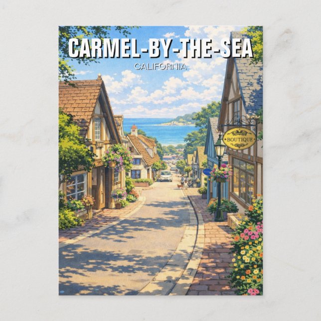 Carmel-by-the-sea  vykort (Framsida)