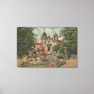Carmel CA - beskickning San Carlos De Borromeo Canvastryck