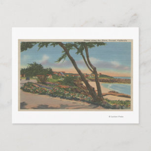 Carmel, CA - Homes längs Shore View Vykort