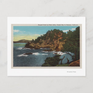 Carmel, CA - Tåligt Kusten på Point Lobos Vykort