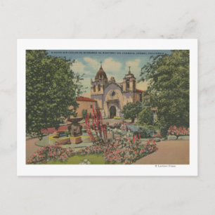 Carmel, CA - Uppdrag San Carlos De Borromeo Vykort